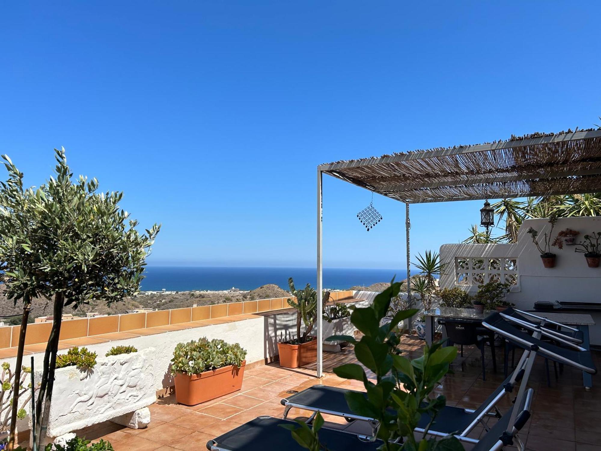 Apartment With A Great Terrace, Sea And Land Views Mojácar Exterior foto
